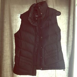 Black North Face puffer vest
